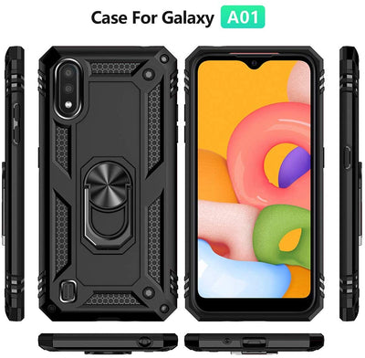 Armor Case With Ring Holder for Samsung Galaxy A01 Core - Mobile Phone Cases - best2buy