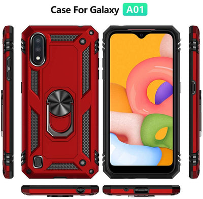 Armor Case With Ring Holder for Samsung Galaxy A01 Core - Mobile Phone Cases - best2buy