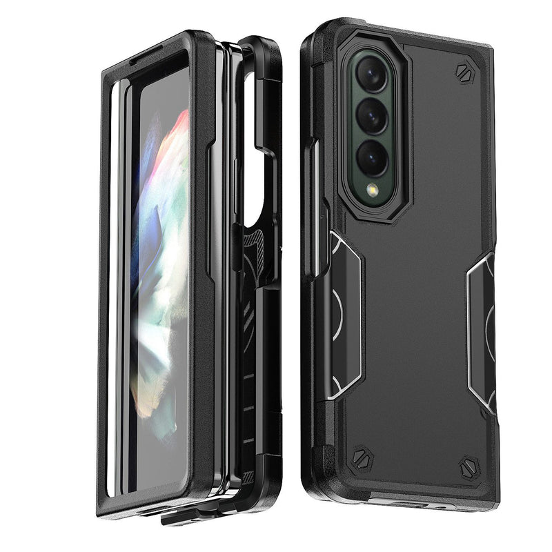 Shockproof Dual Layer Case for Samsung Z Fold 4 - Black