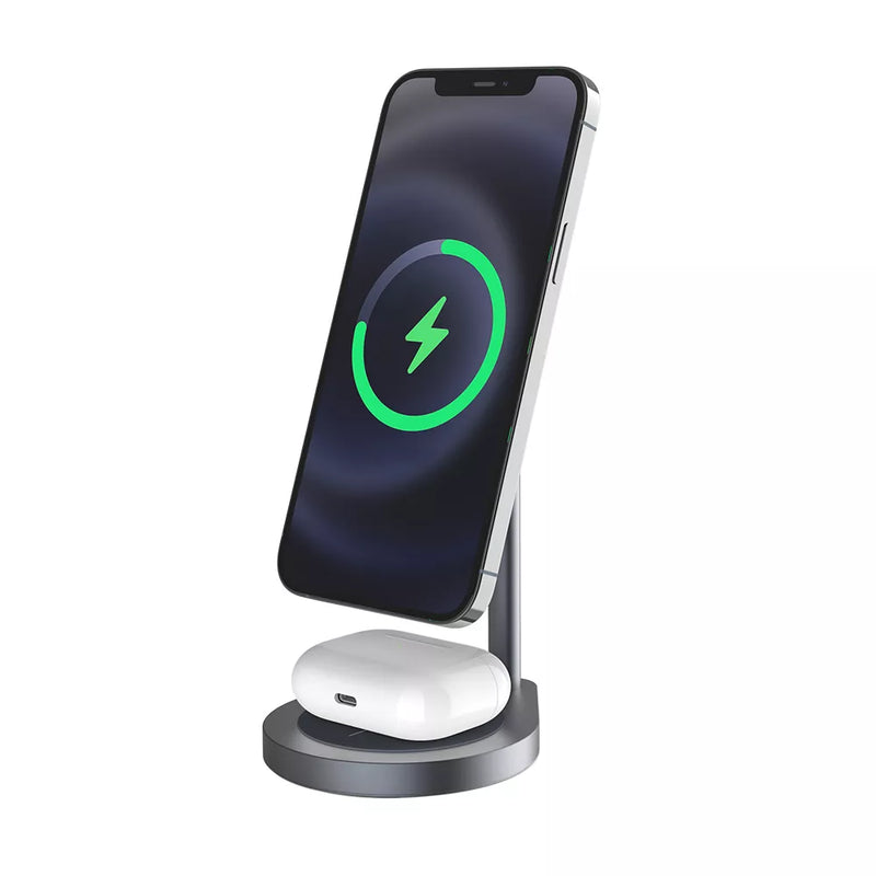 Wiwu Power Air 2 In 1 Wireless Charger - Black