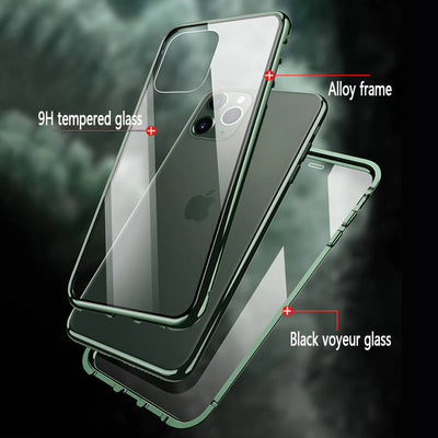 360 Full Protection Magnetic Case For iPhone 14 - Black