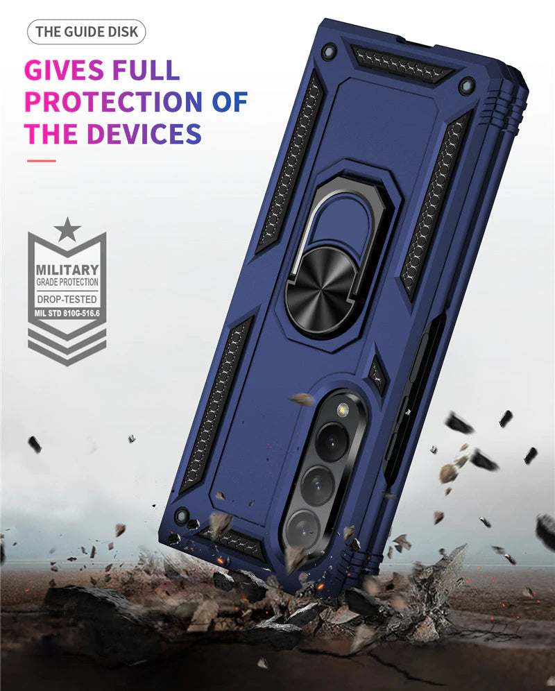 Shockproof Magnet Ring Holder Case for Samsung Z Fold 4