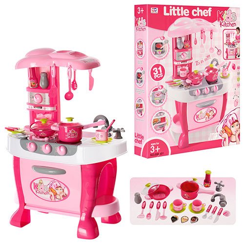 Little Chef 31 piece Kids Kitchen Set With Lights And Sound