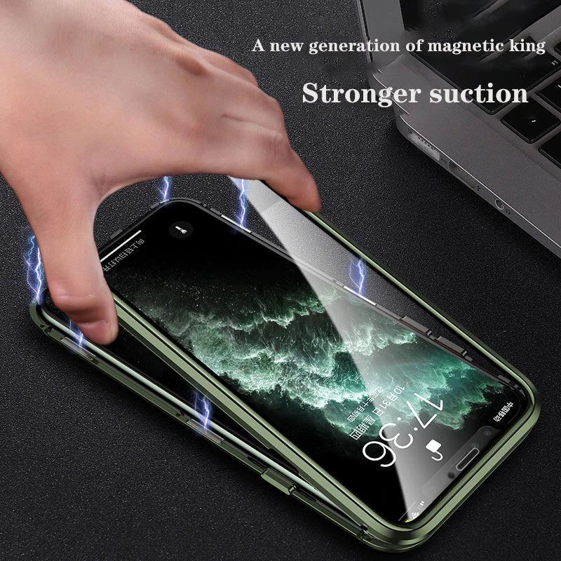 360 Full Protection Magnetic Case For iPhone 14 Pro - Black