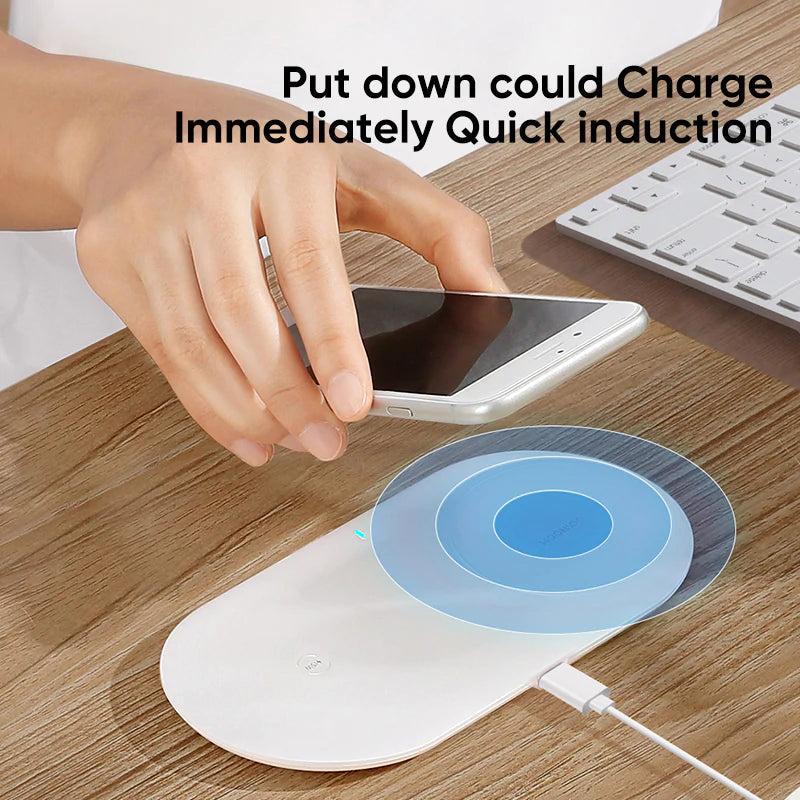 JoyRoom Fast Qi 2-in-1 Wireless Charger 15W - Power Adapters & Chargers - best2buy