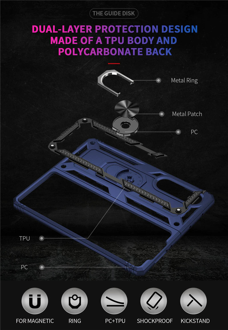 Shockproof Magnet Ring Holder Case for Samsung Z Fold 4