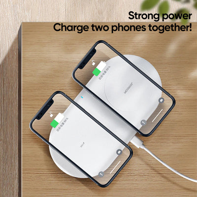 JoyRoom Fast Qi 2-in-1 Wireless Charger 15W - Power Adapters & Chargers - best2buy