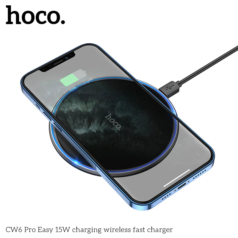 Hoco 15W Wireless Charger w/ LED Light (CW6)