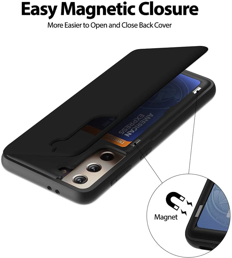 Mercury Goospery Magnetic Door Bumper Case for Samsung Galaxy S21 with Card Holder Wallet - Mobile Phone Cases - best2buy