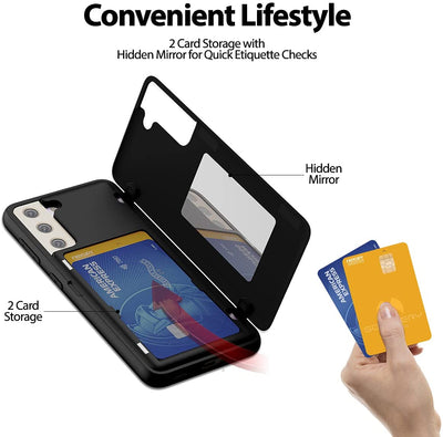 Mercury Goospery Magnetic Door Bumper Case for Samsung Galaxy S21 with Card Holder Wallet - Mobile Phone Cases - best2buy