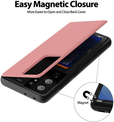 Mercury Goospery Magnetic Door Bumper Case for Samsung Galaxy S22 Ultra with Card Holder Wallet - Mobile Phone Cases - best2buy