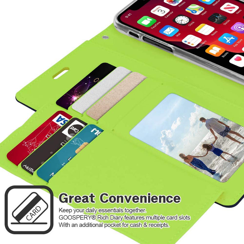 Mercury Goospery Rich Diary Wallet Case for iPhone 11 Pro Max - Mobile Phone Cases - best2buy