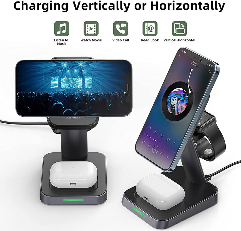 Acefast 3 in 1 Wireless Charging Multifunctional Desktop Stand