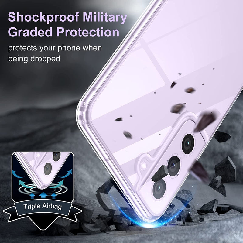 Space Shockproof Bumper Clear Case for Samsung Galaxy S21 FE - Mobile Phone Cases - best2buy