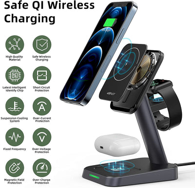 Acefast 3 in 1 Wireless Charging Multifunctional Desktop Stand