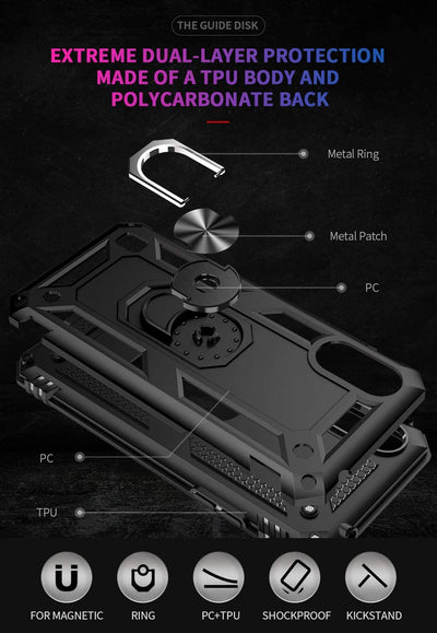 Armor Case With Ring Holder for Samsung Galaxy A01 Core - Mobile Phone Cases - best2buy