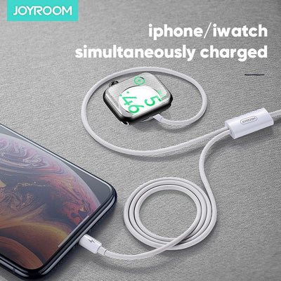 Joyroom 2 in 1 iWatch Magnetic Wireless Charger With lightning Cable