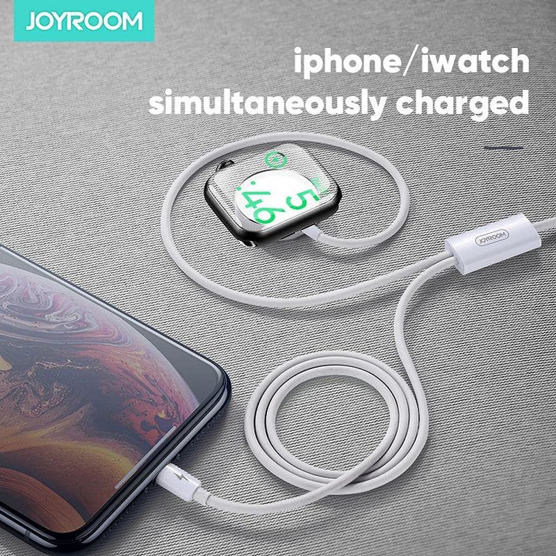 Joyroom 2 in 1 iWatch Magnetic Wireless Charger With lightning Cable