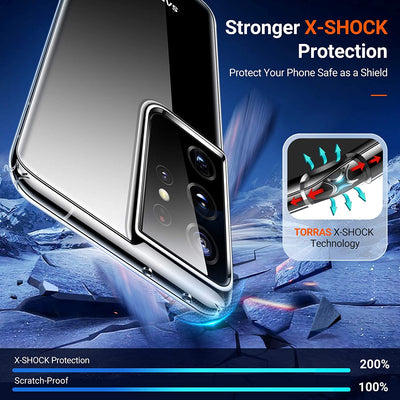 Space Shockproof Bumper Clear Case for Samsung Galaxy S21 Ultra - Mobile Phone Cases - best2buy