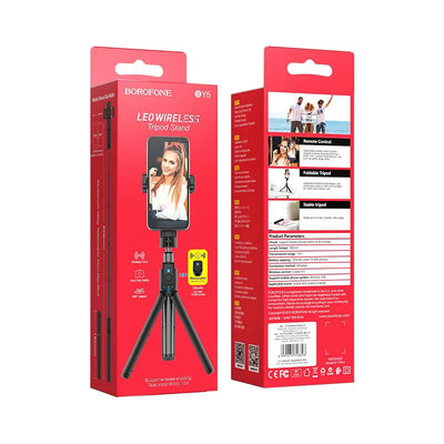 Borofone BY5 Leo wireless selfie stick tripod stand - Black