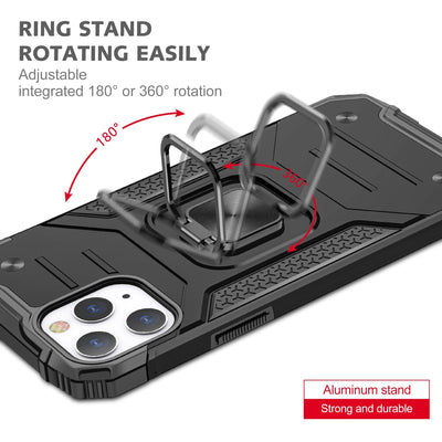 Magnetic Metal Ring Holder Kickstand Case for iPhone 11 Pro