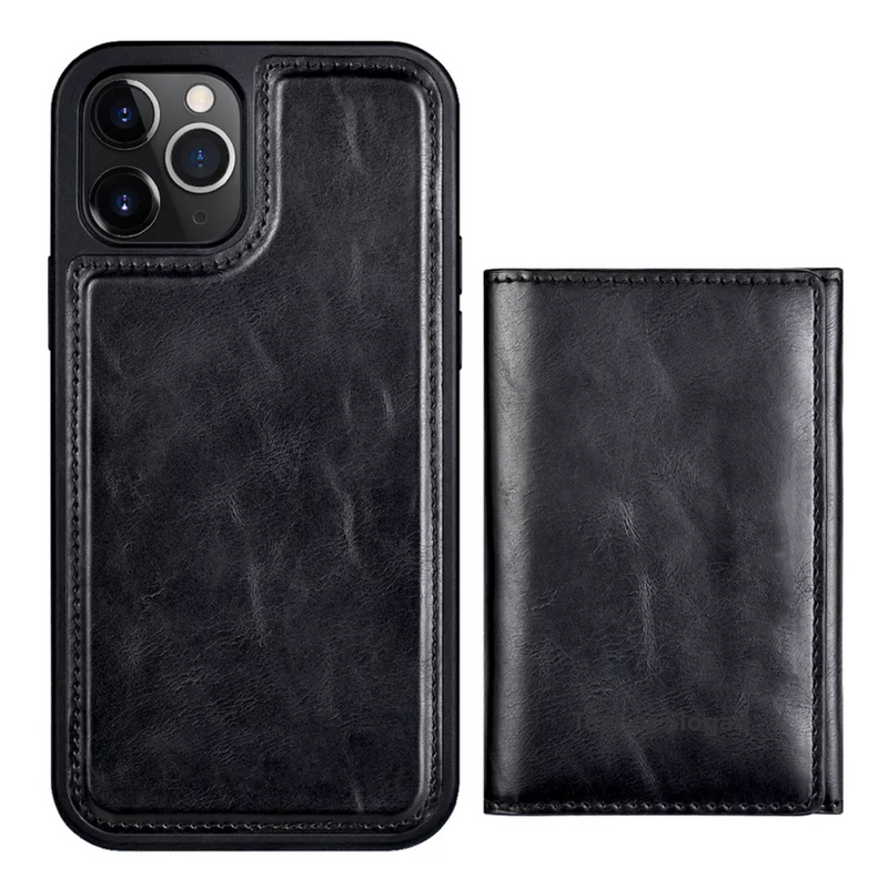 PULOKA PU Leather Magnetic Detachable Card Slot Case for iPhone 11 Pro