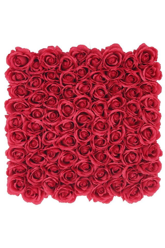 Artificial 81 Rose Heads Flower Wall Panel