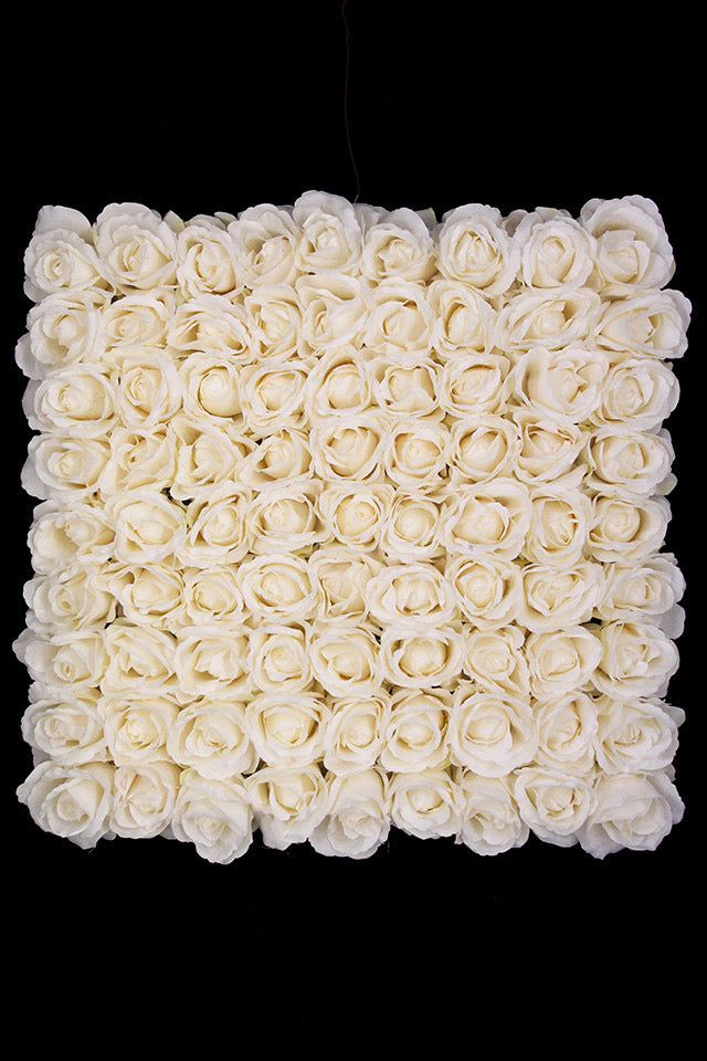 Artificial 81 Rose Heads Flower Wall Panel