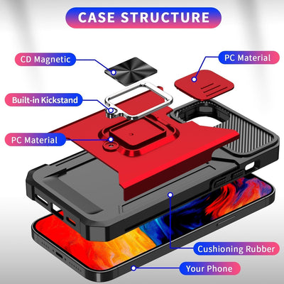 CamShield Kickstand Case with Slide Camera Cover & Card Slot for Samsung S23 Plus