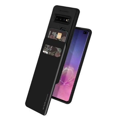 Mercury Goospery Sky Slide Case for Samsung S10 Plus Dual Layer Bumper Cover with Card Holder - Mobile Phone Cases - best2buy