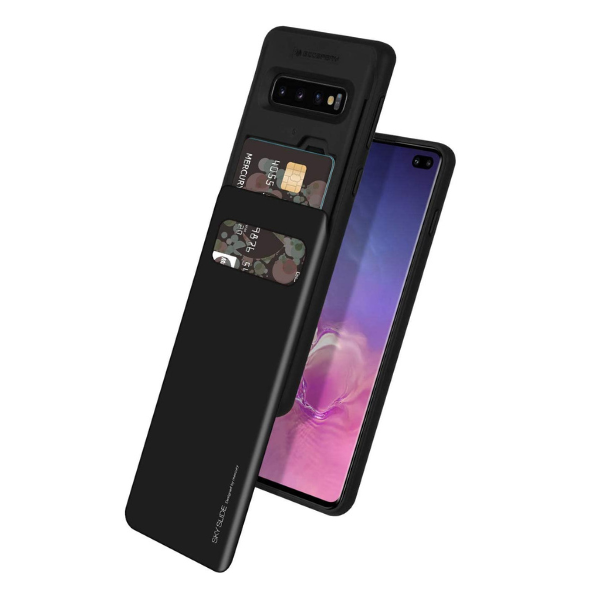 Mercury Goospery Sky Slide Case for Samsung S10 Plus Dual Layer Bumper Cover with Card Holder - Mobile Phone Cases - best2buy