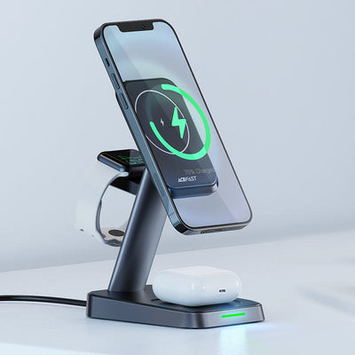 Acefast 3 in 1 Wireless Charging Multifunctional Desktop Stand