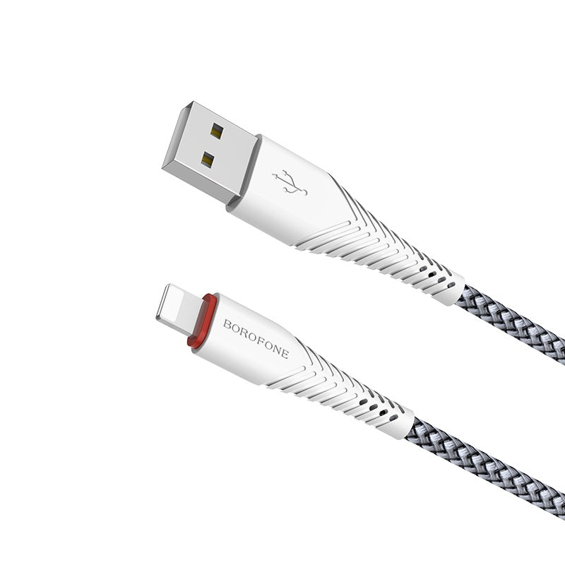 Borofone BX25 Powerful charging data cable for Lightning - 1m (Nylon Braid)