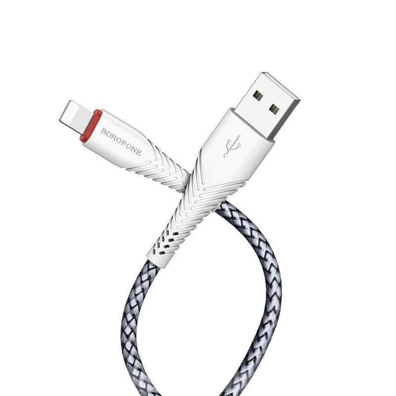 Borofone BX25 Powerful charging data cable for Lightning - 1m (Nylon Braid)