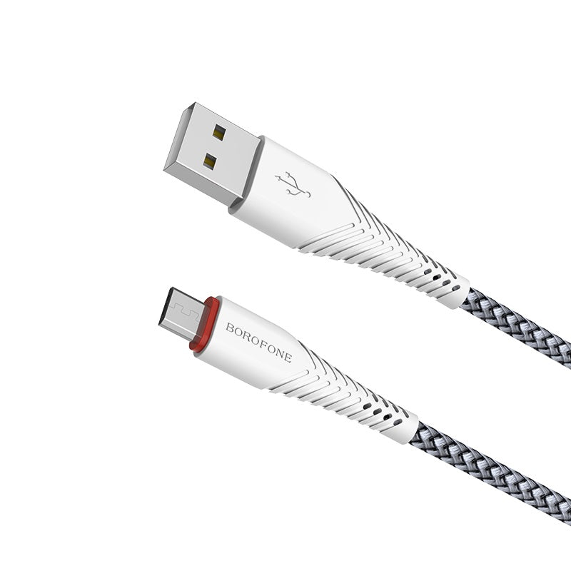 Borofone BX25 Powerful charging data cable for Micro -  1m (Nylon Braid)