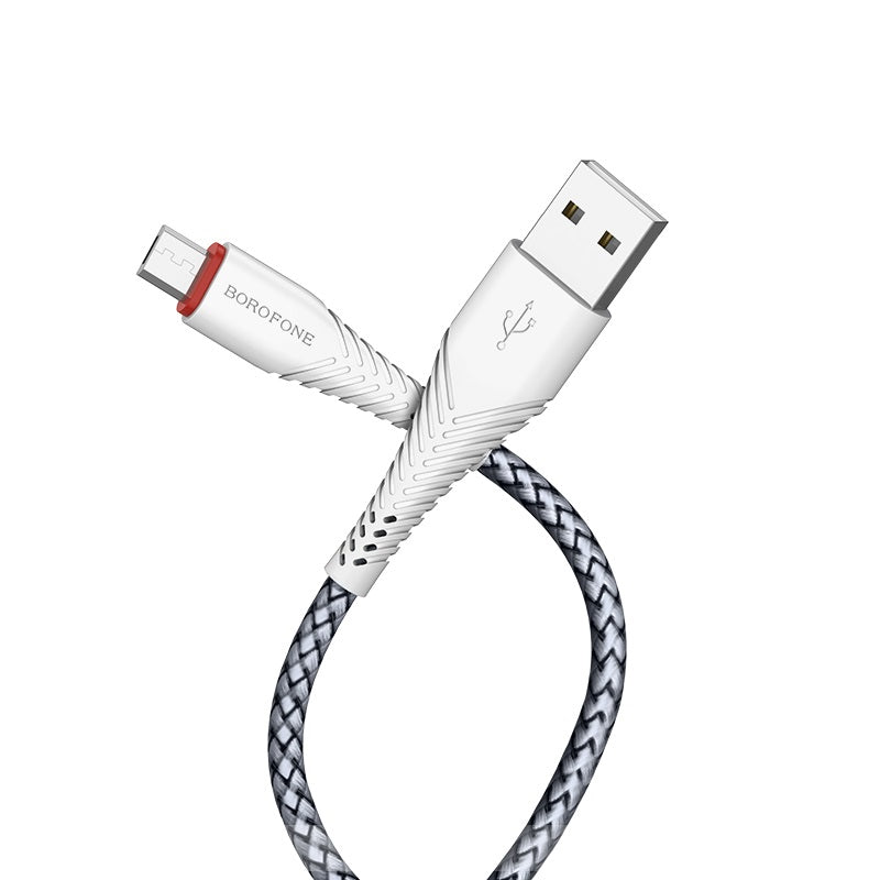 Borofone BX25 Powerful charging data cable for Micro -  1m (Nylon Braid)