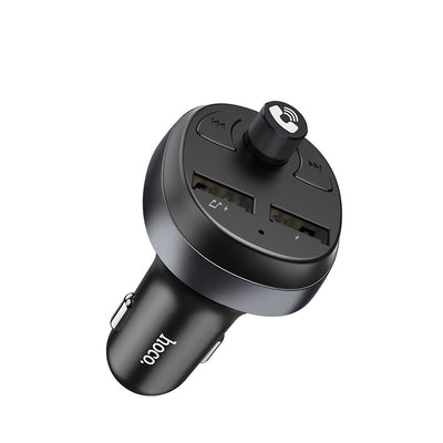 Hoco E41 Car Charger with Bluetooth FM Transmitter - Black