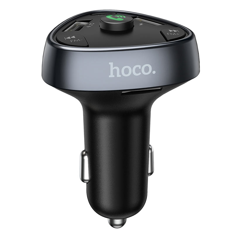 Hoco E51 Fast PD18W Car Charger with Bluetooth FM Transmitter - Black