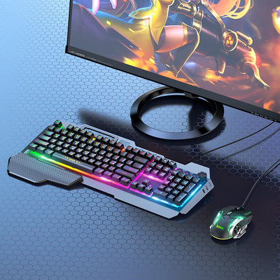 Hoco GM12 Light And Shadow RGB Gaming Keyboard And Mouse Set