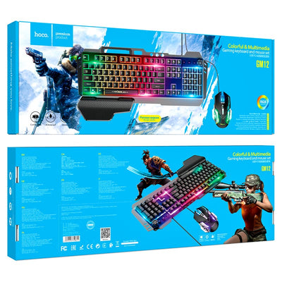 Hoco GM12 Light And Shadow RGB Gaming Keyboard And Mouse Set