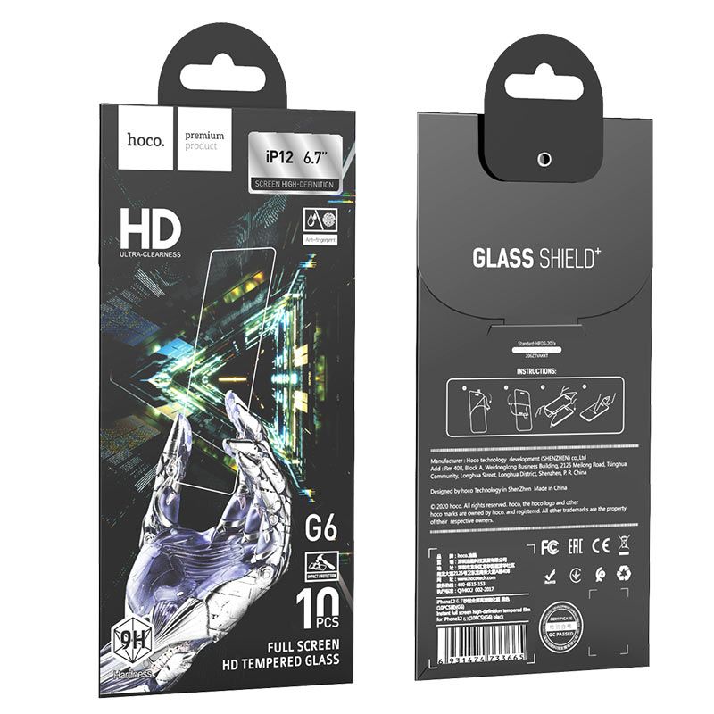 HOCO G6 Premium HD Tempered Glass for iPhone 12 Pro Max