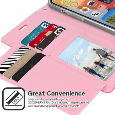 Mercury Goospery Rich Diary Wallet Case for iPhone 13 - Mobile Phone Cases - best2buy